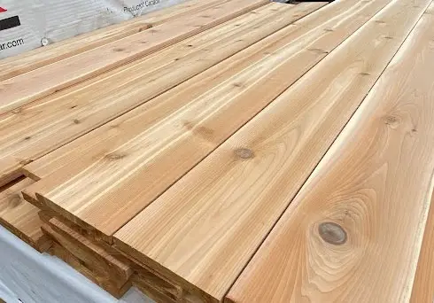 light wood on skid