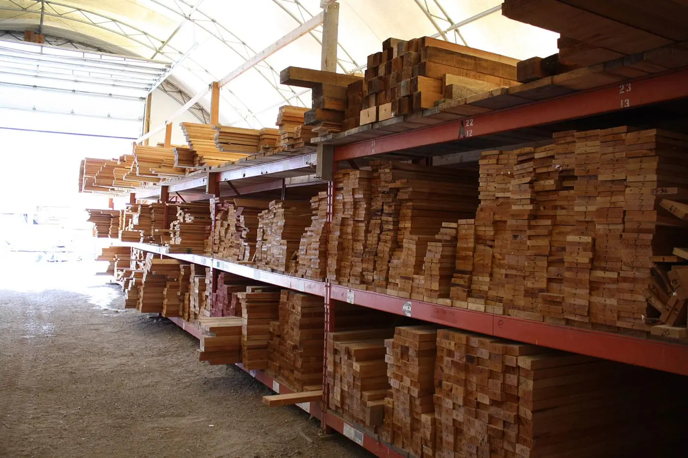 wood in the yard